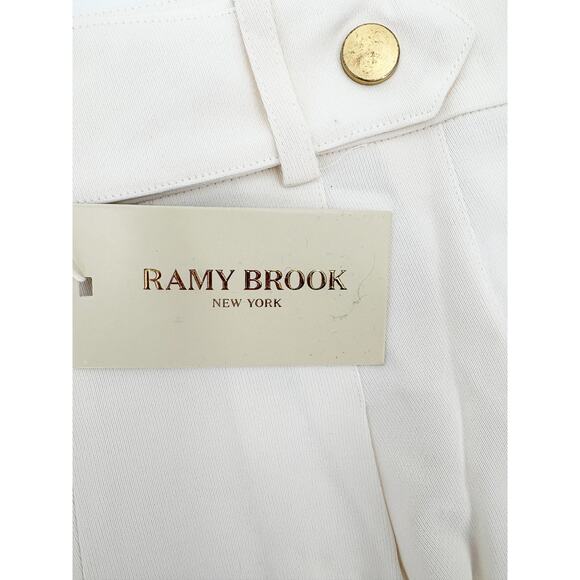 RAMY BROOK Shorts NEW Size 8 Cameron Short Ivory $345 Pleated Pockets - Picture 2 of 4